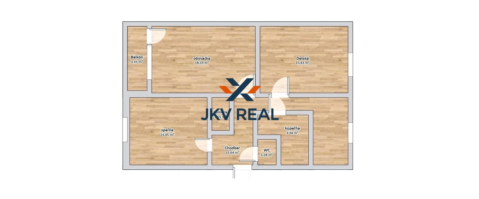 JKV REAL Vám ponúka pekný, priestranný 3 izbový byt na predaj v Centre Malaciek