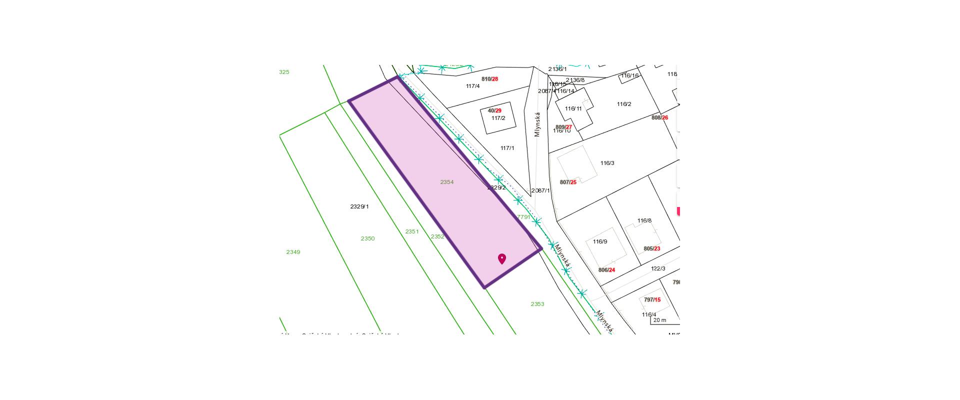 Na predaj – pozemok pre výstavbu rodinných domov, Spišské Vlachy (Mlynská cesta)