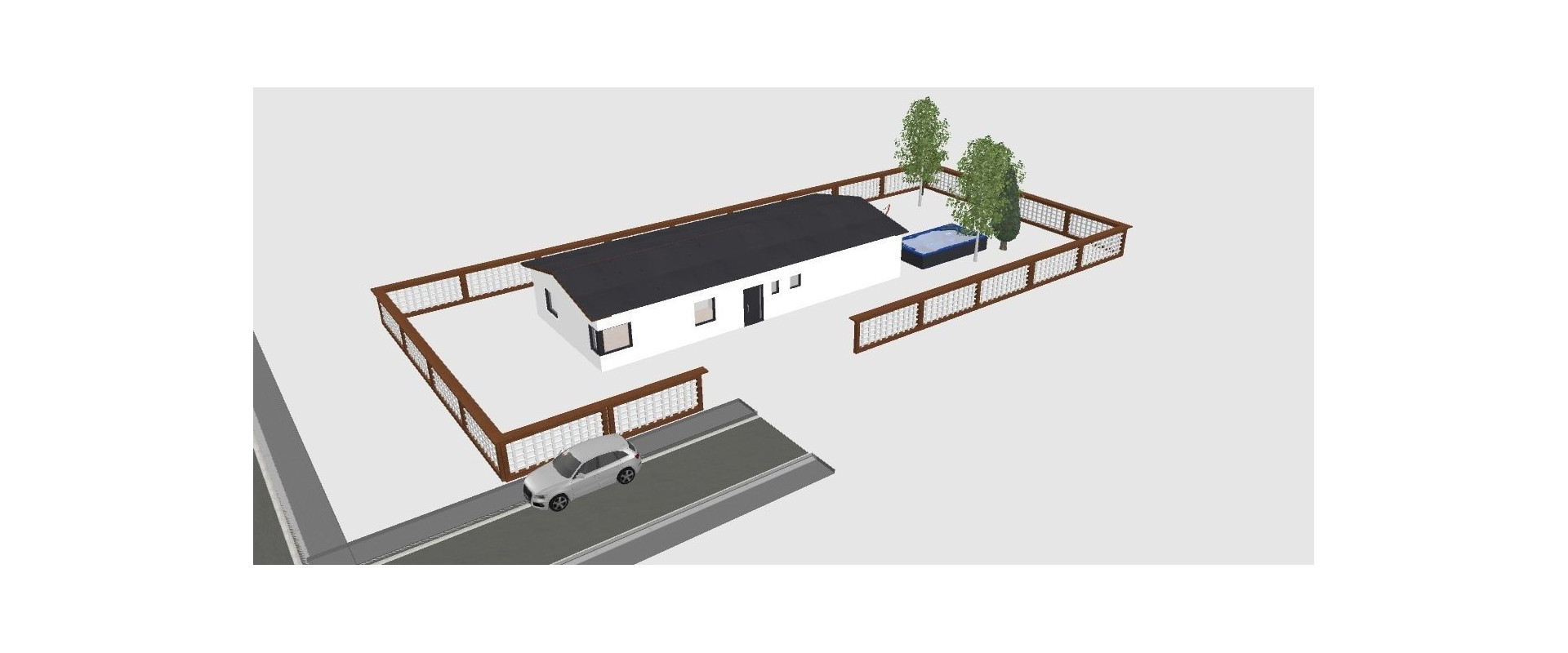 Rodinný dom na predaj : Moderný bungalov – Precízne navrhnutý domov s dôrazom na pohodlie a úsporu energií (3D vizualizácia)