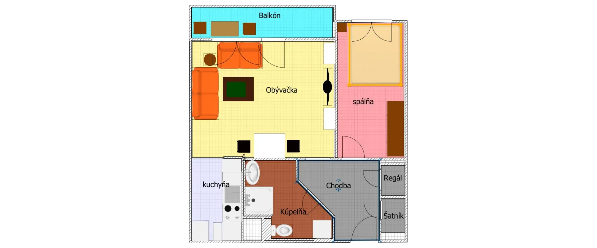 Prenájom: krásne prerobený 2 - izbový byt na sídlisku JUH