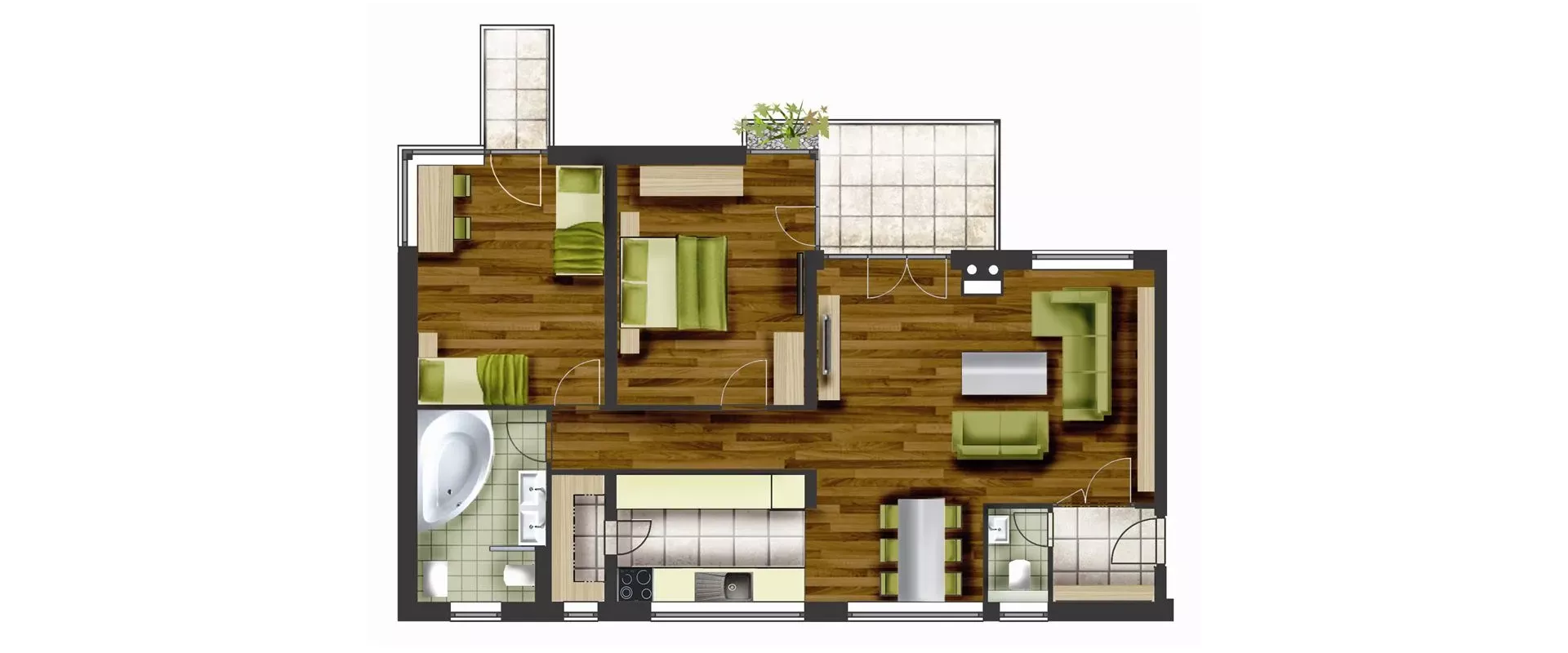 3 Izbový byt na prenájom.