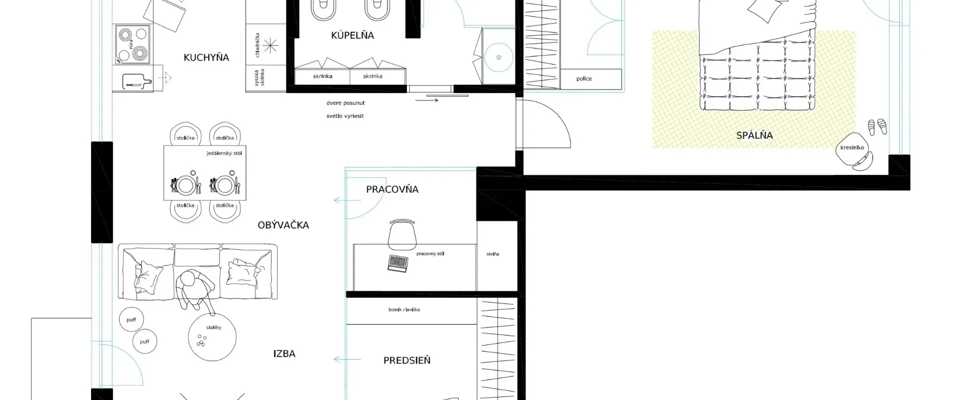 Industriálny 2,5-izbový byt v centre Piešťan