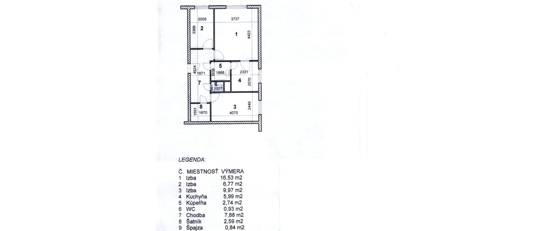 Predám 3-izbový byt v Turni nad Bodvou – sídlisko Cementár