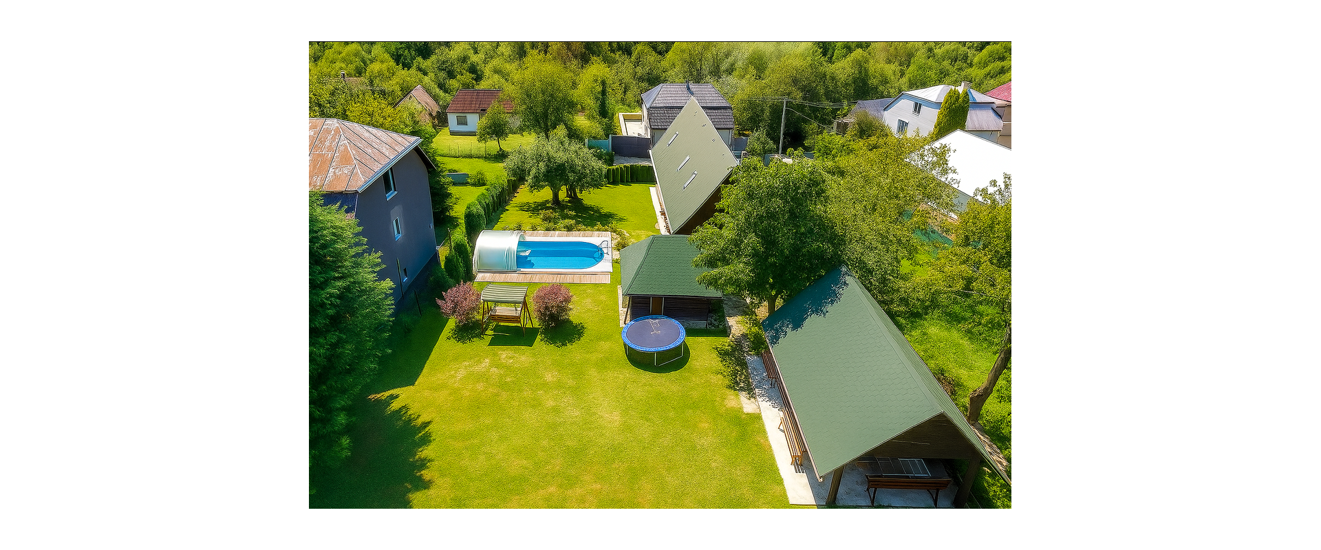 Na predaj drevenica s veľkým pozemkom - 1194 m² a bazénom v obci Miková