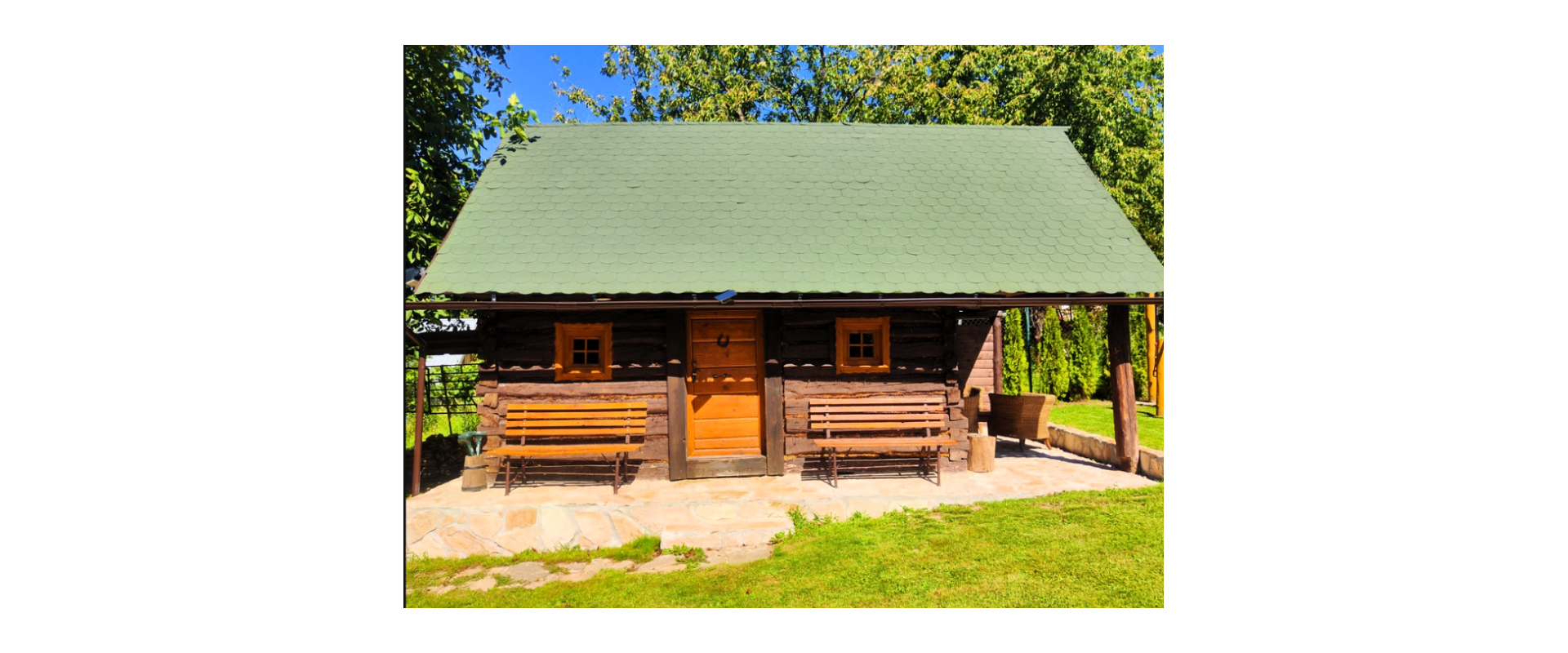 Na predaj drevenica s veľkým pozemkom - 1194 m² a bazénom v obci Miková