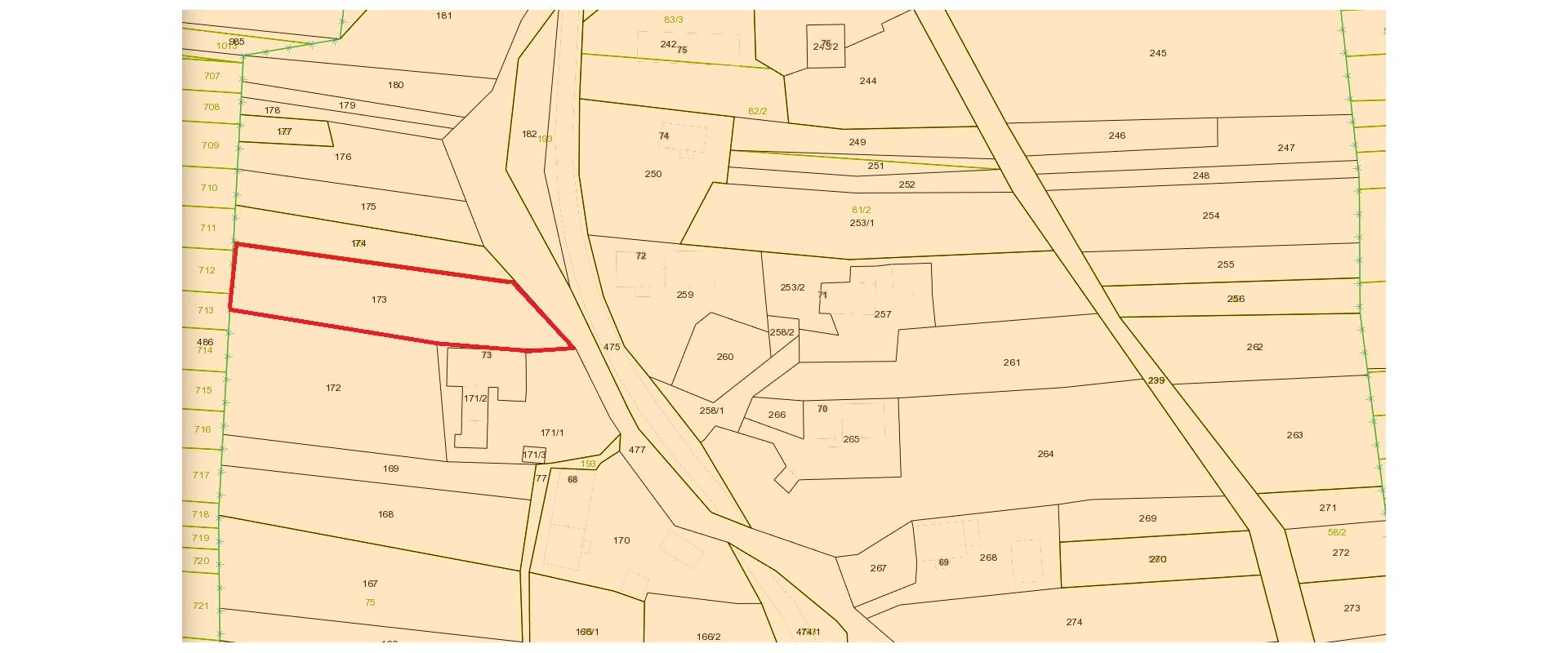 Na predaj stavebný pozemok - 1253 m² v obci Kečkovce - okres Svidník