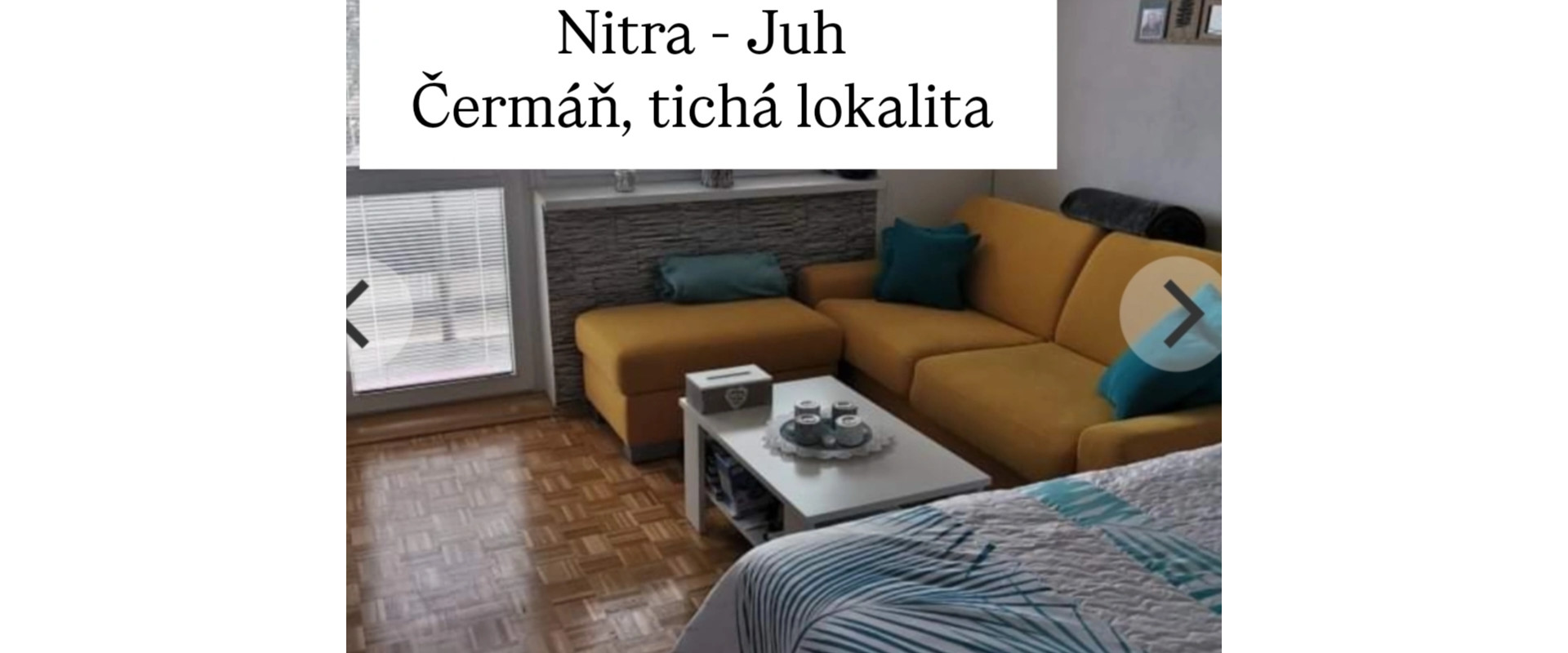 Na predaj 1-izbový byt Nitra-Juh, Čermáň s predzáhradkou
