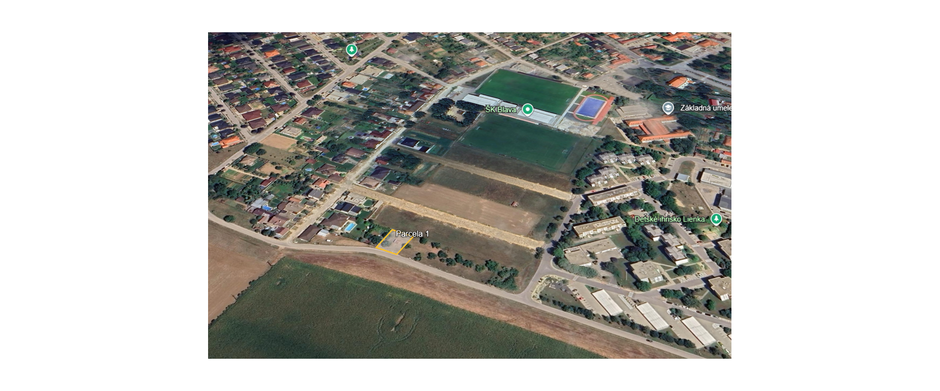 Pozemok 588 m² – budúca výstavba rodinného domu