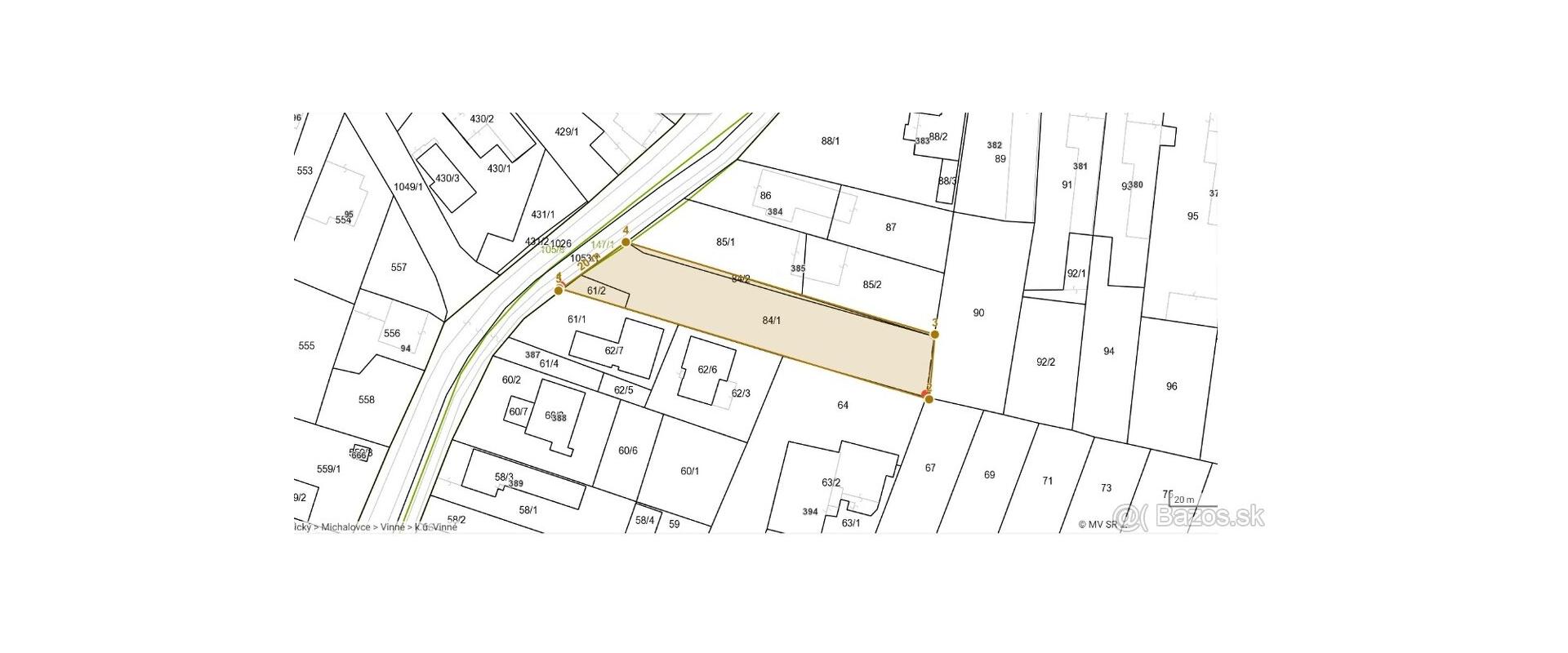 Predaj: Stavebný Pozemok  v Centre Vinného!