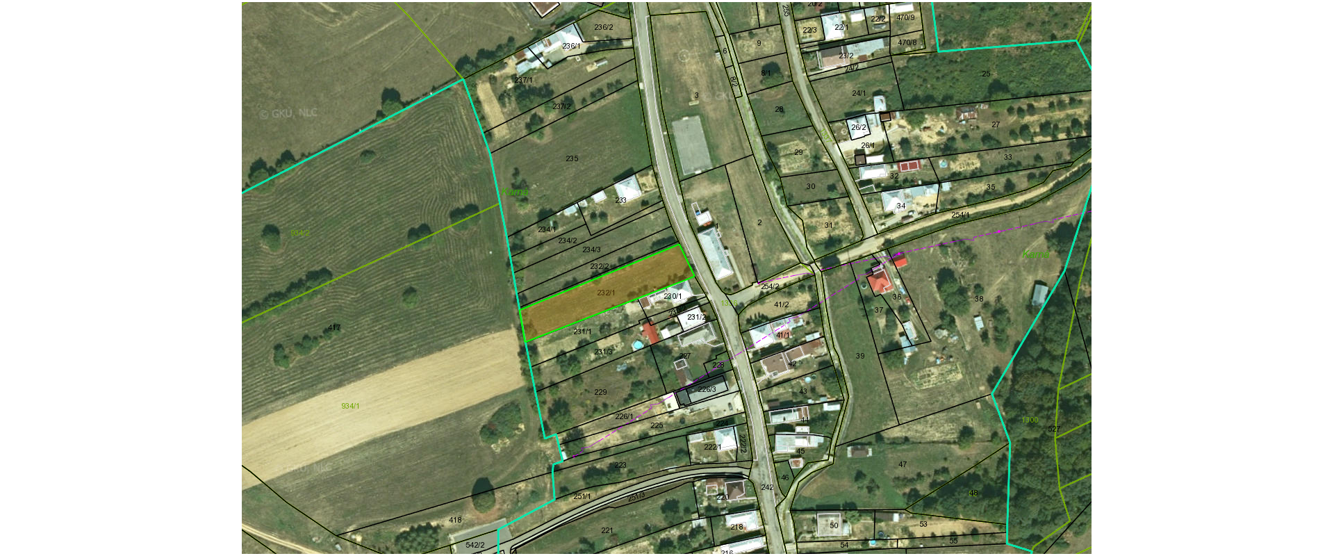 Na predaj stavebný pozemok - 2050 m² v obci Karná cca.15min. od mesta Humenné.