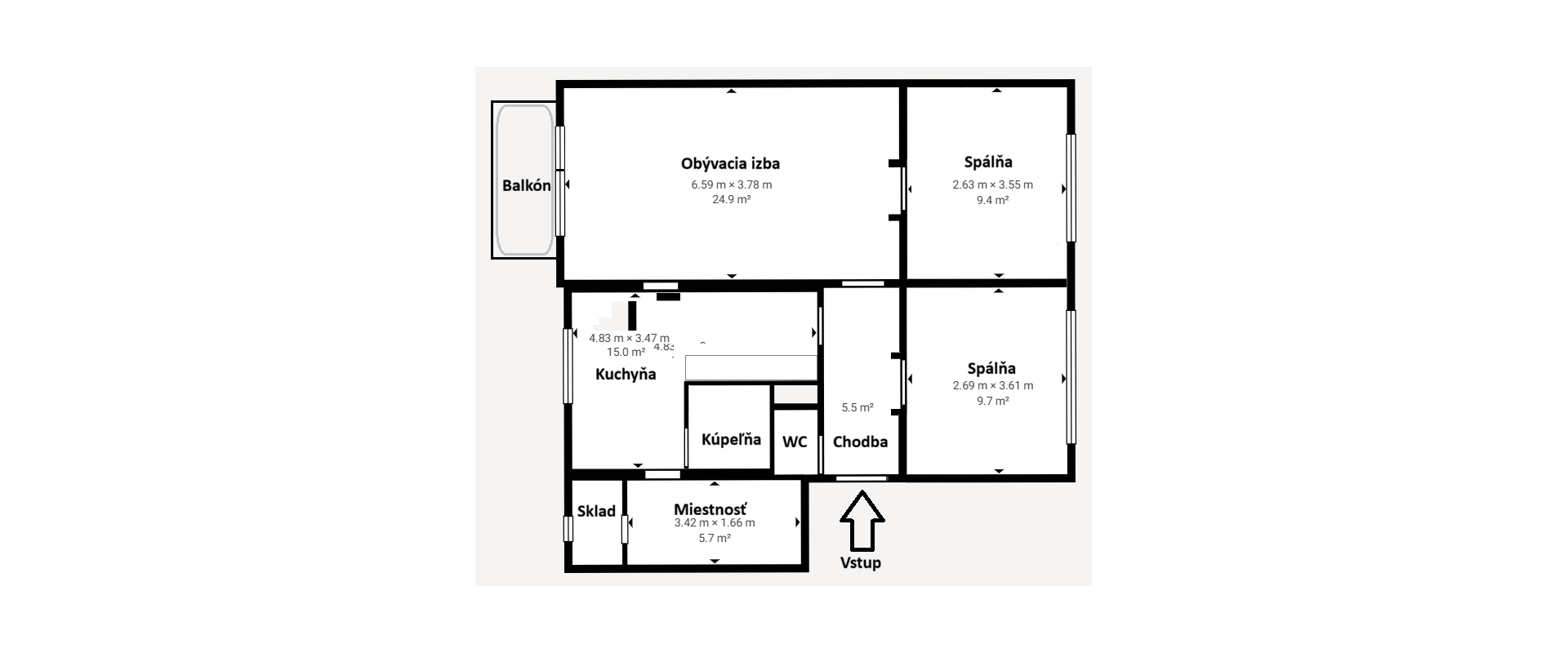 NA PREDAJ 3-IZBOVÝ VEĽKOMETRÁŽNY BYT S NADŠTANDARDOM