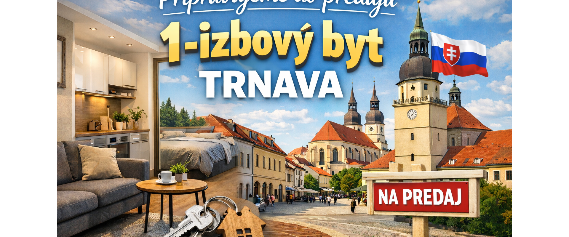 Na predaj 1-izbový byt – Trnava | komplet zariadený