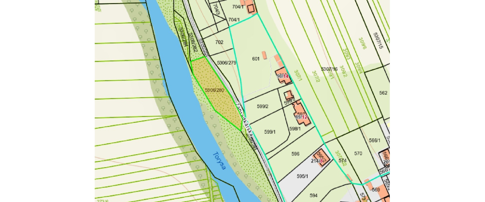 Pozemok 1160m2, Nižná Hutka, ul. Záhradkárská