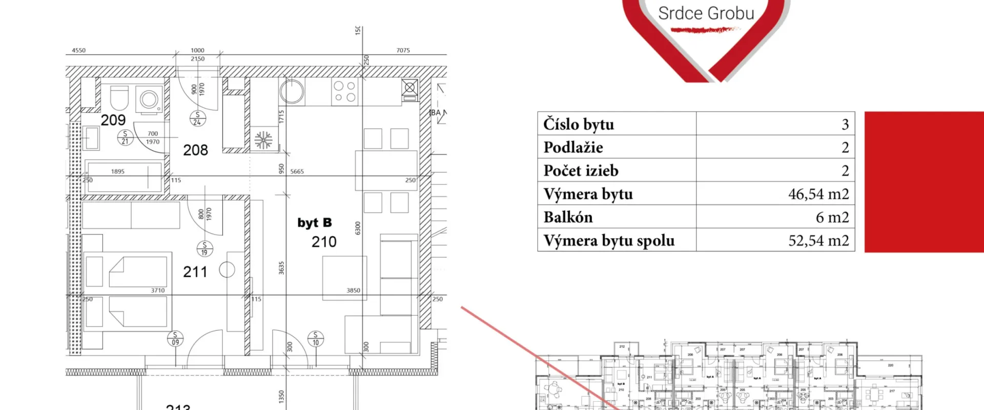 Moderný 2-izbový byt s balkónom v novej lokalite