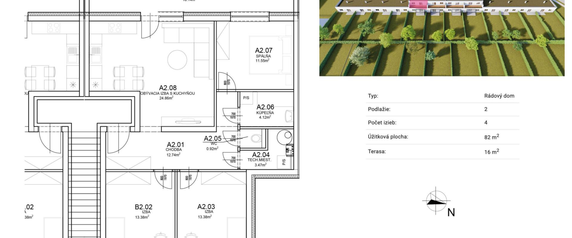 POSLEDNÝ 4-izbový radový dom s veľkou18 m² terasou