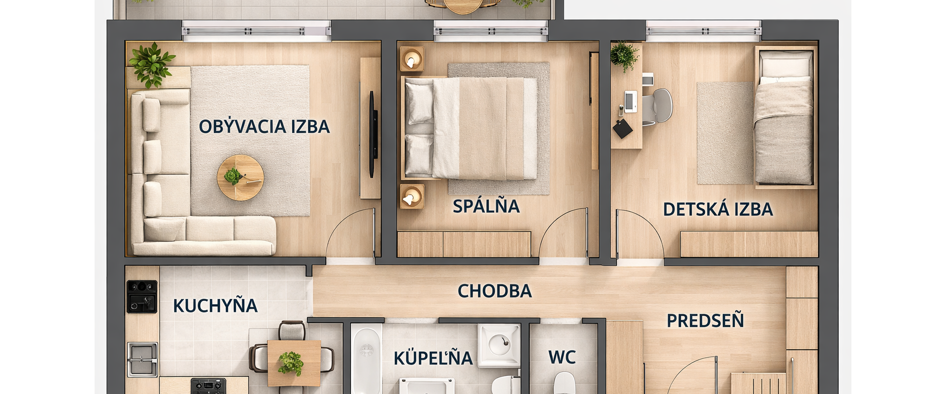 Pripravujeme do ponuky – priestranný 3-izbový byt v Trnave