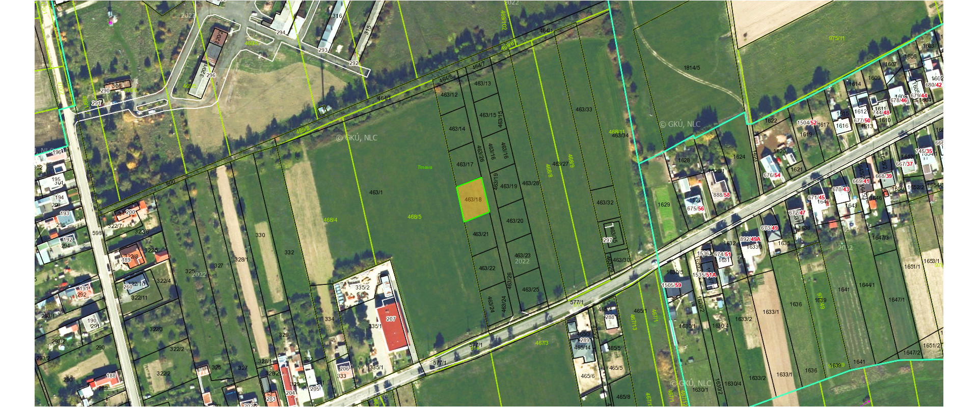 Na predaj stavebný pozemok - 570 m² v obci Kamenná Poruba.
