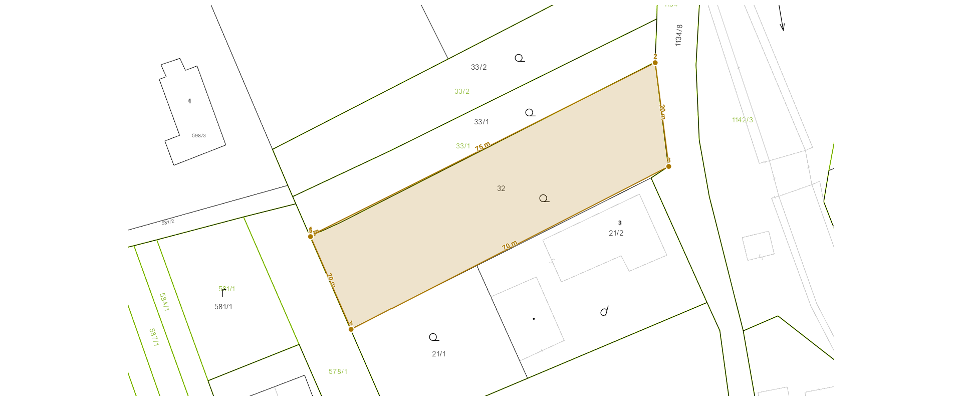 Na predaj stavebný pozemok o rozlohe 1457 m²  v obci Prosačov.