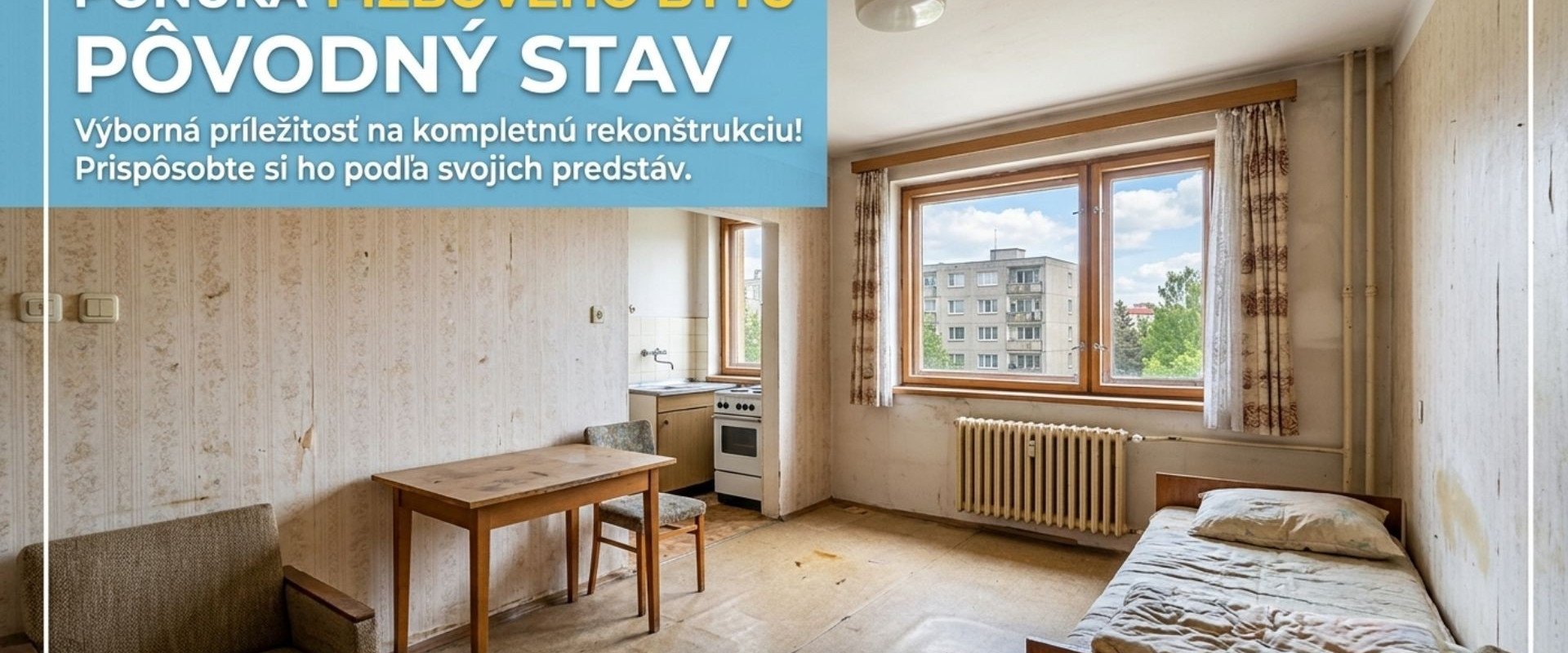 Priestranný 1,5-izbový byt s balkónom