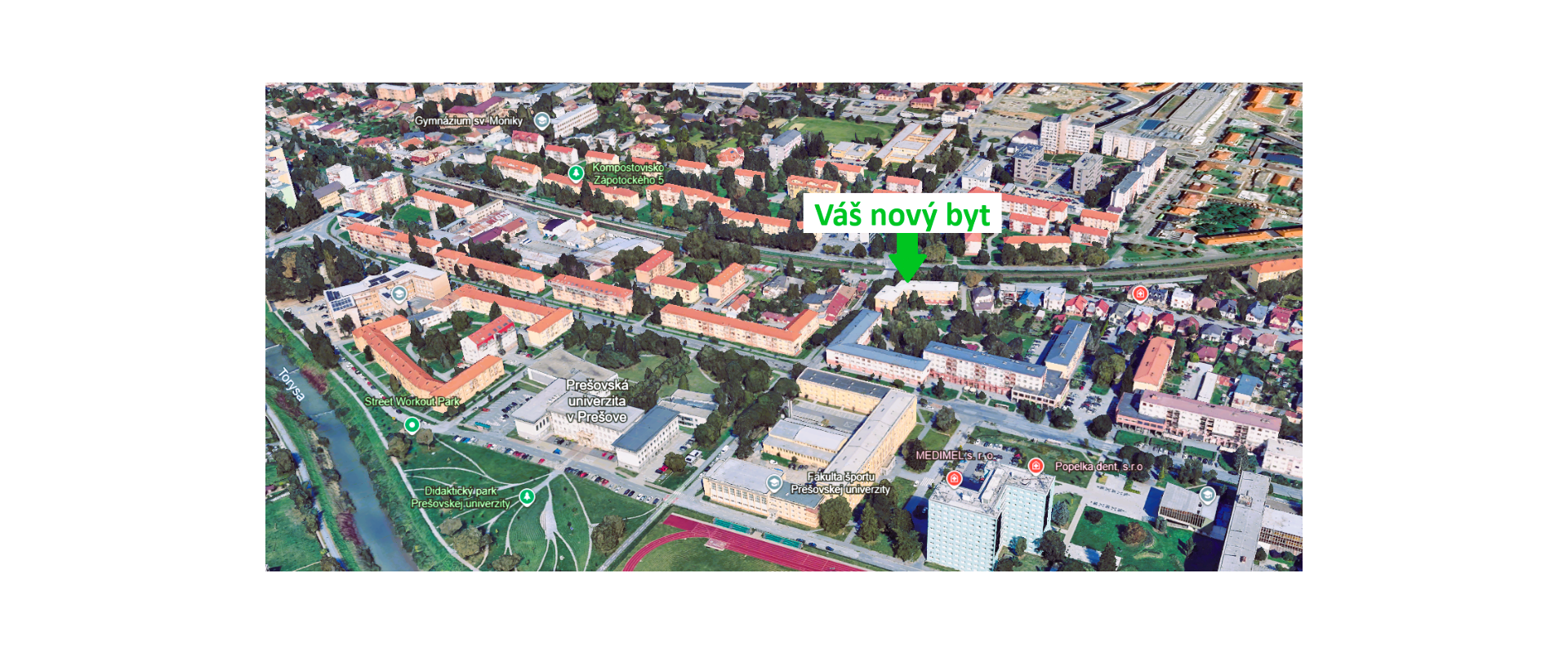 Na prenájom 2. izbový byt pri univerzite, Prešov