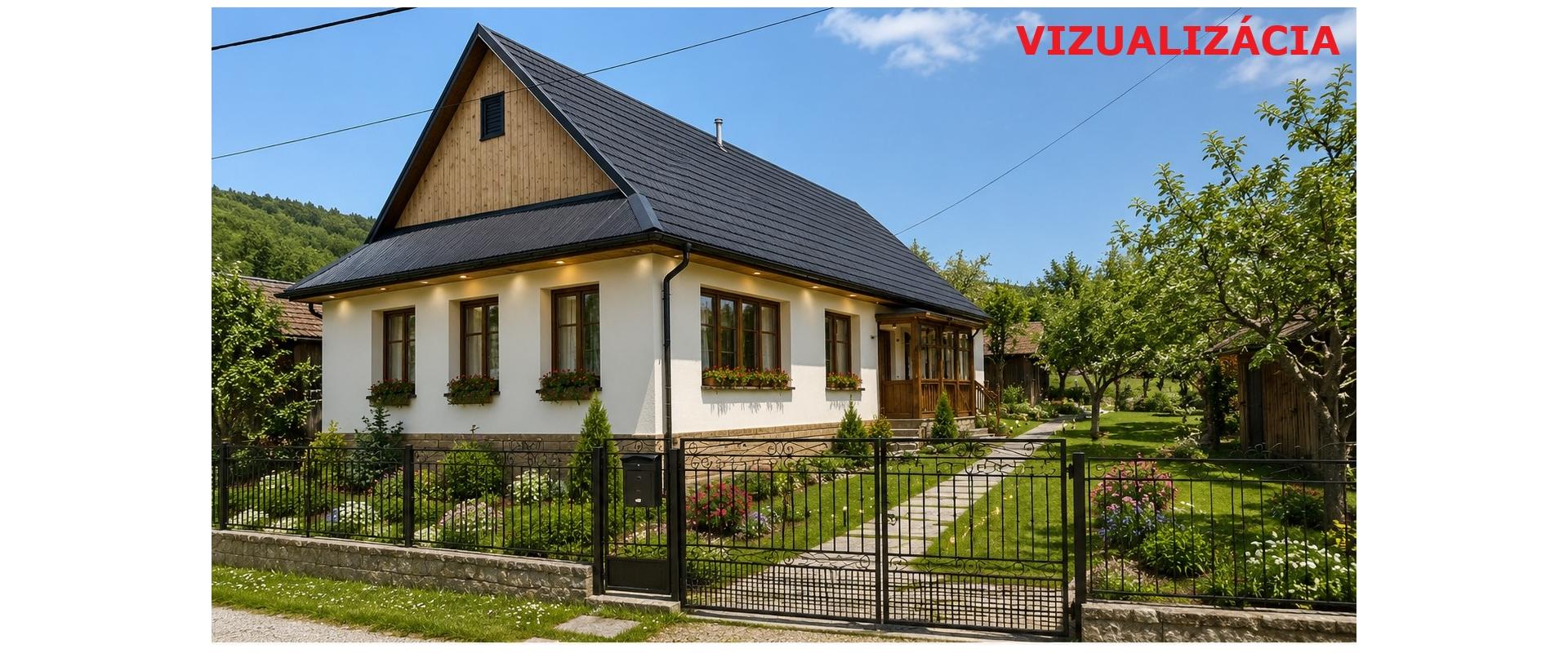 Na predaj 3 - izbový dom/ chata s verandou a záhradou v obci Krajná Porúbka.