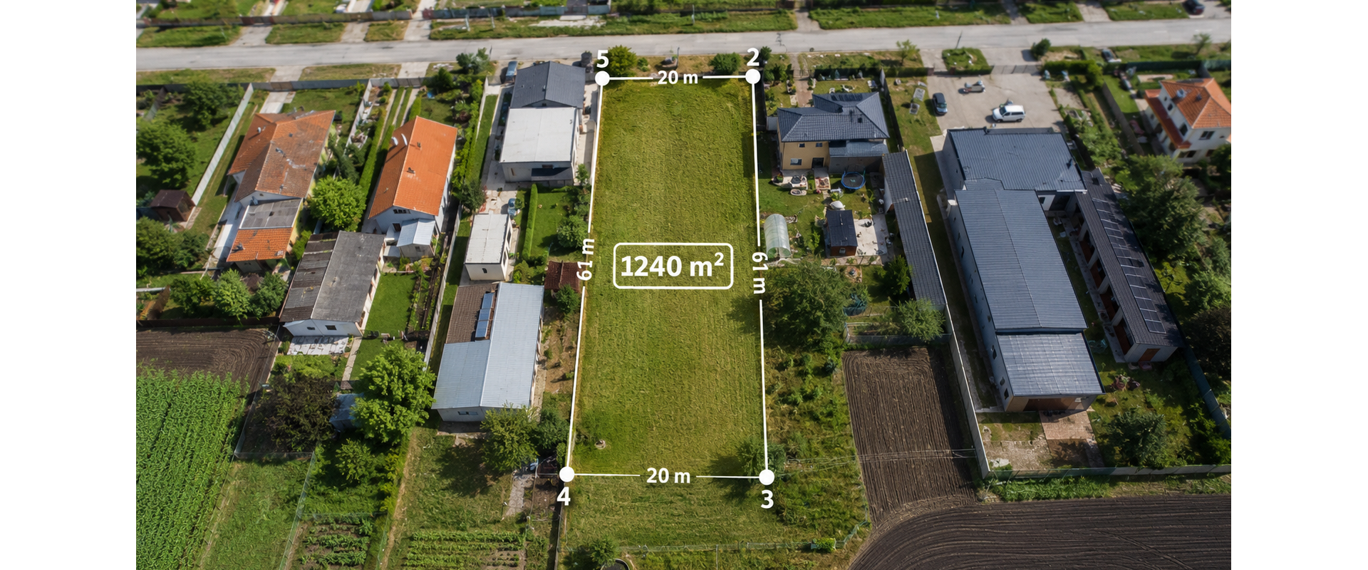 Stavebný pozemok 1 240 m² v obci Rastislavice