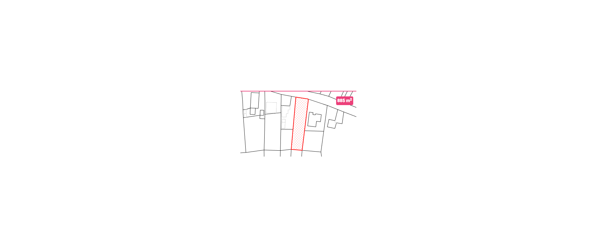 Pozemok o rozlohe 2 300 m² v obci Vaľkovce.