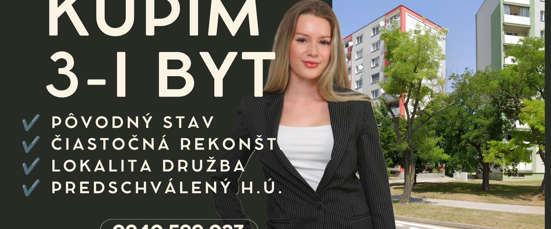 HĽADÁM 3-IZBOVÝ BYT NA KÚPU – TRNAVA, DRUŽBA
