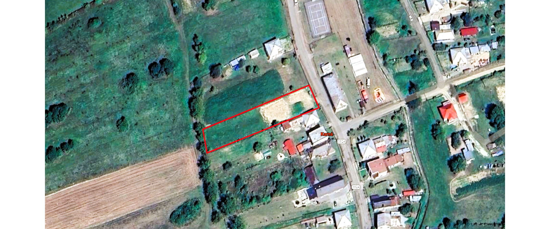Na predaj stavebný pozemok - 2 050 m² v obci Karná – stavebné povolenie a projekt domu v cene.