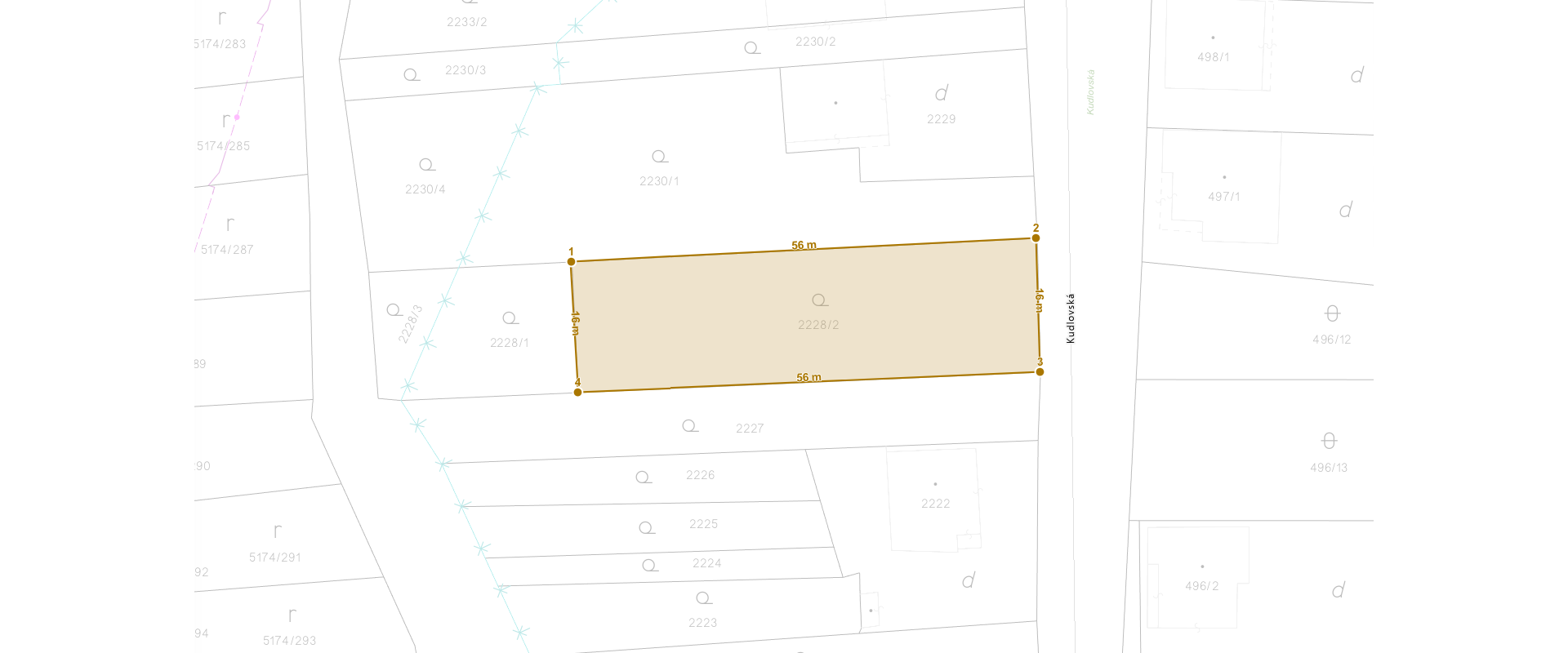 STAVEBNÝ POZEMOK 900 m²– ul. KUDLOVSKÁ ULICA  v  HUMENNOM