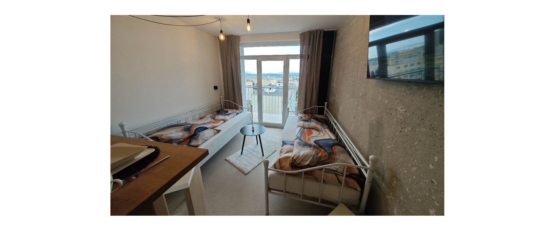 Garsónka s balkónom na prenájom–Kysucká ul., Košice – Terasa