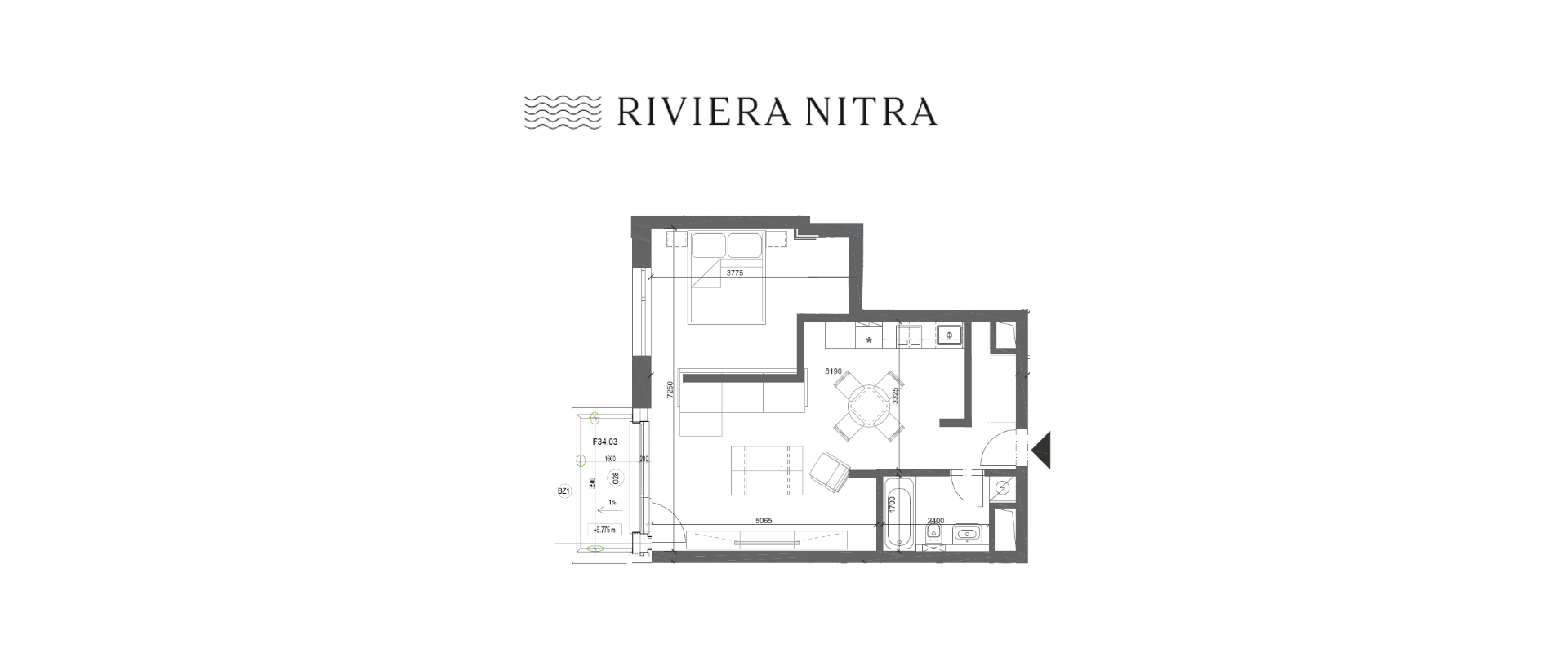 Na predaj 2i byt s parkovaním v prémiovom projekte RIVIERA!