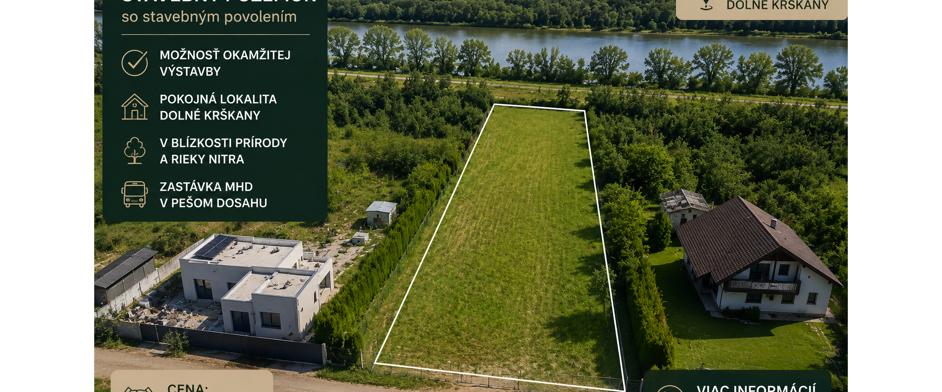 Stavebný pozemok na predaj – Nitra, Dolné Krškany