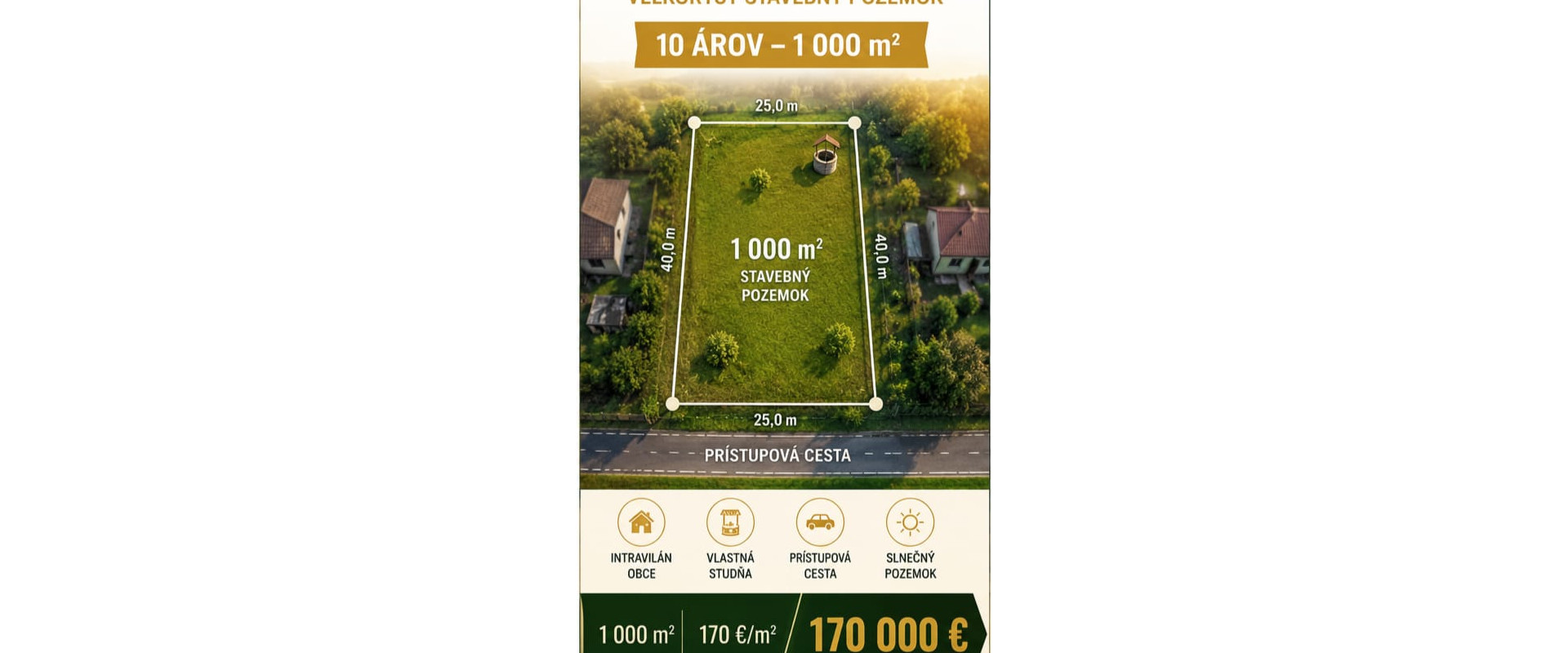 🌿VEĽKORYSÝ STAVEBNÝ POZEMOK 1 000 m²|NITRIANSKE HRNČIAROVCE
