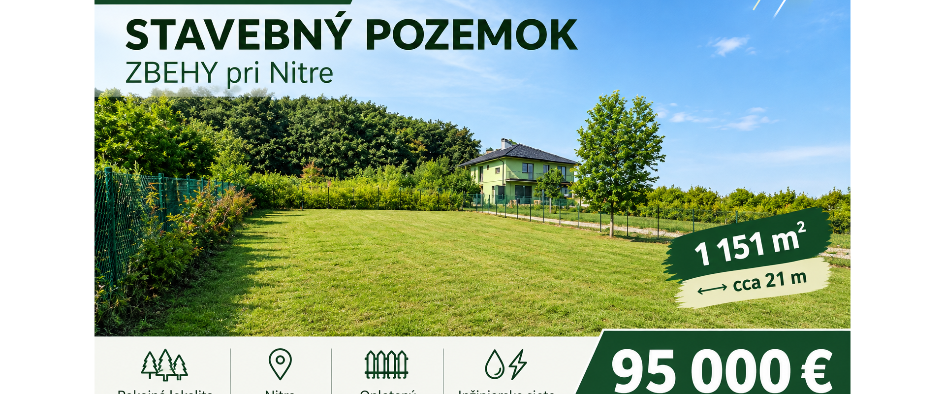 🌿 STAVEBNÝ POZEMOK ZBEHY – LEN 8 KM OD NITRY