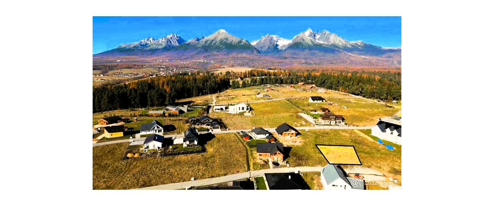 ​​​​​​​STAVEBNÝ POZEMOK 636 m² PRI LESE POD VYSOKÝMI TATRAMI – TATRANSKÉ SMARAGDY, MLYNICA.