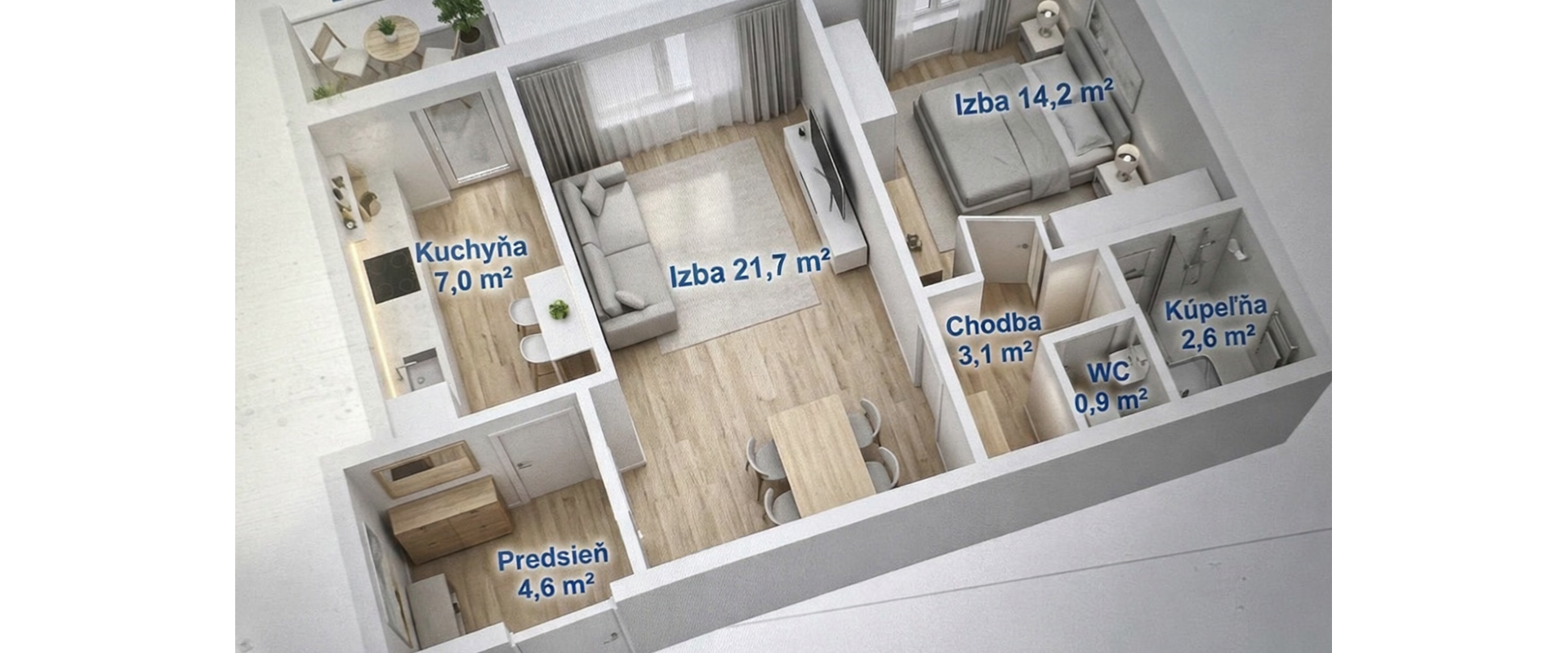 PREDAJ: Priestranný 2-izbový byt - pri Račianskom Parku