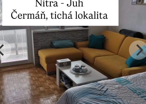 PREDANÝ!!Na predaj 1-izbový byt Nitra-Juh, Čermáň s predzáhradkou