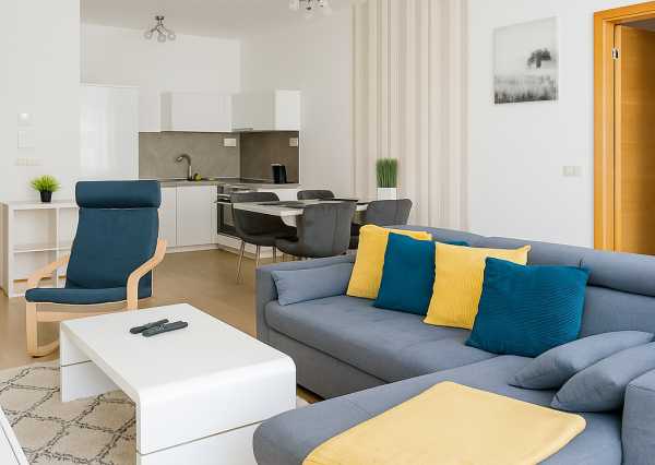 JKVreal ponúka na predaj jedinečný, plne zariadený 3-izbový byt v rezidencii Panorama City – Landererova ulica, Bratislava