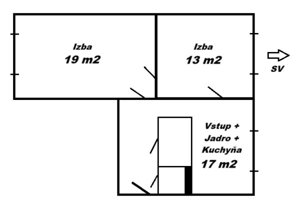 2 izbový byt, tehlová bytovka, Pavlovičovo námestie