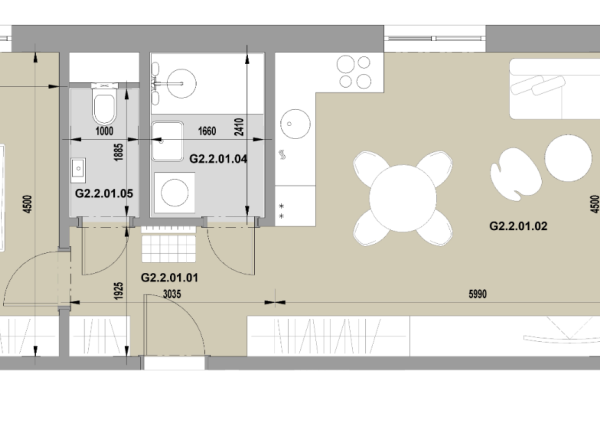 Prenájom kompletne zariadeného 2-izbového bytu - Prúdy, Trnava