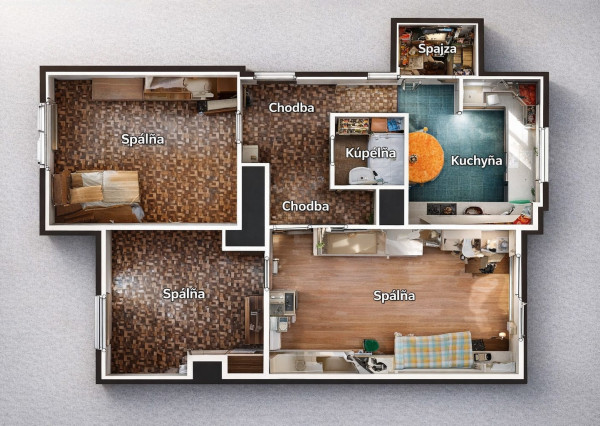 Priestranný 3-izbový byt | Piešťany | rekonštrukcia