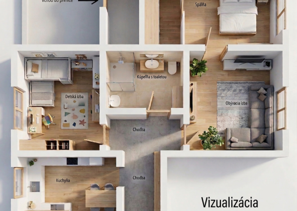 Predaj 3 izbového veľkometrážneho bytu, Nové Mesto