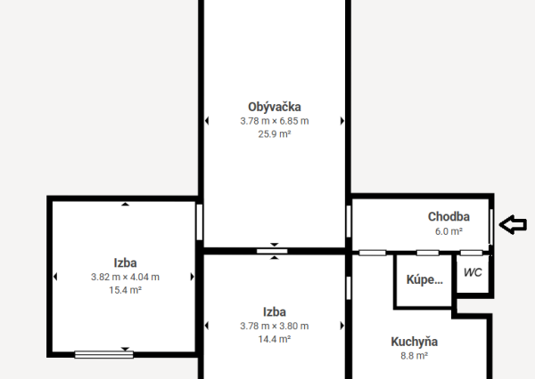 Bezbariérový 3 izbový byt, Sídlisko II