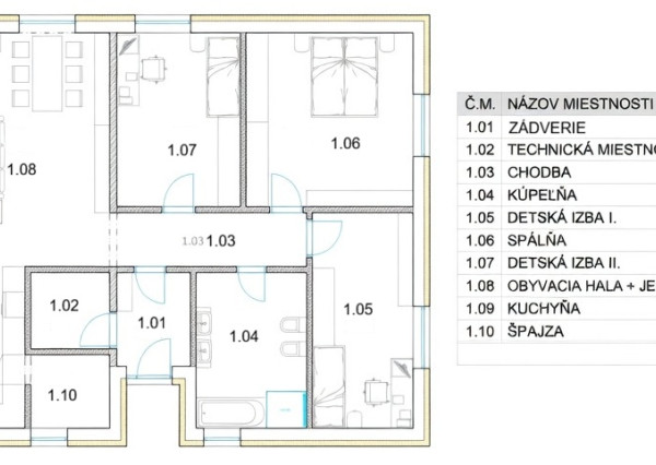 Predám novostavbu - 4 izbový bungalov - Okružná