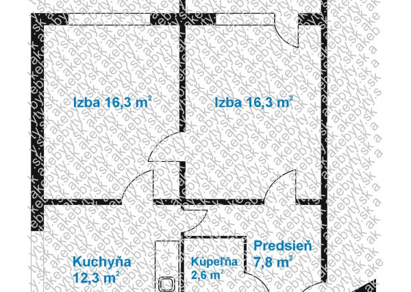 2 izbový byt, 58m2, ul. Kalinovská, Košice- Dargovských hrdinov