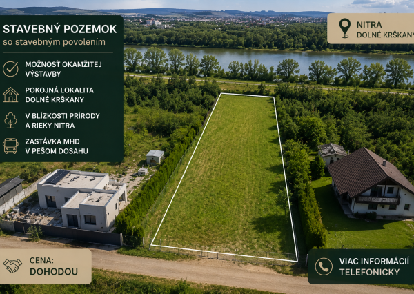 Stavebný pozemok na predaj – Nitra, Dolné Krškany