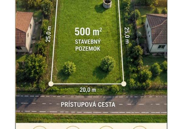 🏡 STAVEBNÝ POZEMOK 500 m² | NITRIANSKE HRNČIAROVCE | SRDCE