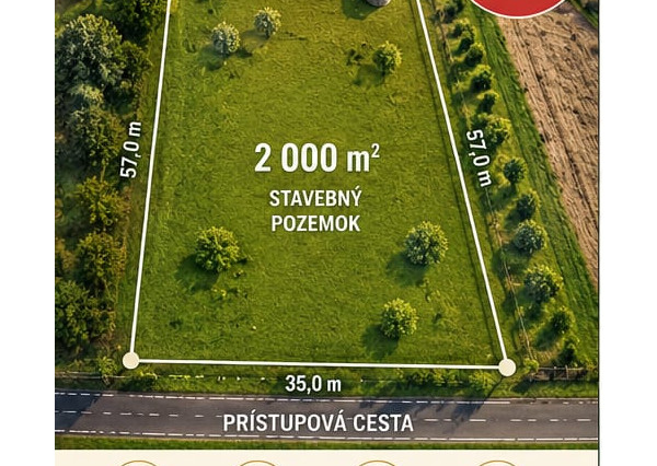 🔥EXKLUZÍVNY STAVEBNÝ POZEMOK 2000 m²|NITRIANSKE HRNČIAROVCE