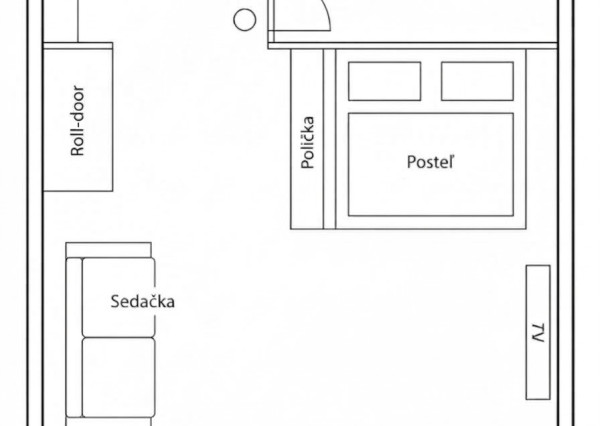 Šikovná garsónka s loggiou v pôvodnom stave
